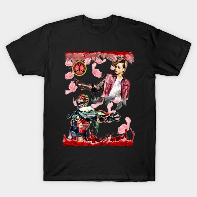 Kamen Rider Ankh Side-by-Side   (style #2) T-Shirt by BeatlesDiva